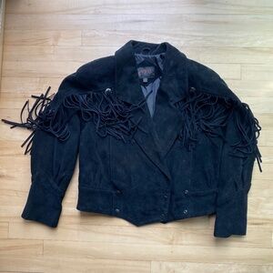 G4000 black leather jacket size Medium